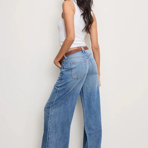 GOOD AMERIACAN WEIGHTLESS GOOD STANDARD EASE JEANS - INDIGO 8/29 - Picture 2 of 3